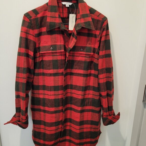 NWT! - WARM! Flannel Fall Dress in Red and Black  - LL Bean - Size: Medium - Picture 1 of 10